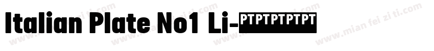 Italian Plate No1 Li字体转换